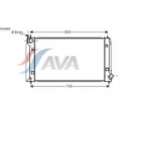 TO2403 AVA Радиатор, охлаждение двигателя