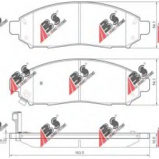 37518 OE ABS Комплект тормозных колодок, дисковый тормоз