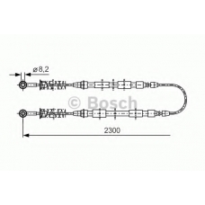 1 987 477 083 BOSCH Трос, стояночная тормозная система