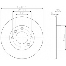 8DD 355 108-391 HELLA Тормозной диск