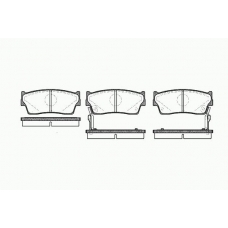 0289 02 KAWE Комплект тормозных колодок, дисковый тормоз