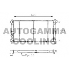 100955 AUTOGAMMA Радиатор, охлаждение двигателя