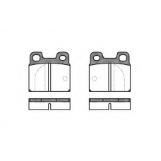 P1053.00 WOKING Комплект тормозных колодок, дисковый тормоз