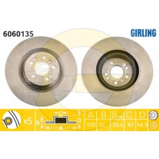 6060135 GIRLING Тормозной диск