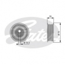 T41080 GATES Натяжной ролик, ремень грм
