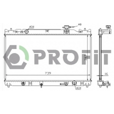 PR 1830A2 PROFIT Радиатор, охлаждение двигателя