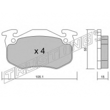 038.5 TRUSTING Комплект тормозных колодок, дисковый тормоз