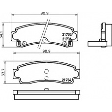 8DB 355 016-731 HELLA PAGID Комплект тормозных колодок, дисковый тормоз