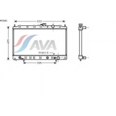 MT2081 AVA Радиатор, охлаждение двигателя