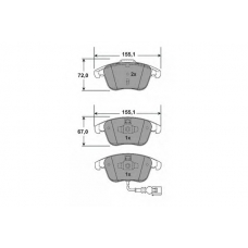 PF1582 PROCODIS FRANCE Комплект тормозных колодок, дисковый тормоз