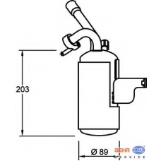 8FT 351 335-051 HELLA Осушитель, кондиционер