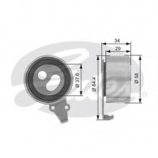T41266 GATES Натяжной ролик, ремень грм