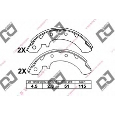 BS1169 DJ PARTS Комплект тормозных колодок