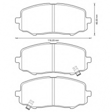 572609B BENDIX Комплект тормозных колодок, дисковый тормоз