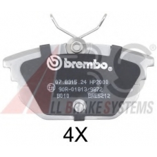 37123S ABS Комплект тормозных колодок, дисковый тормоз