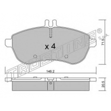 681.0 TRUSTING Комплект тормозных колодок, дисковый тормоз