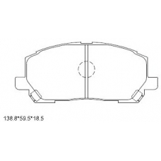 KD2457 ASIMCO Комплект тормозных колодок, дисковый тормоз