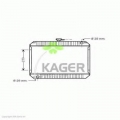 31-3463 KAGER Радиатор, охлаждение двигателя