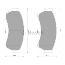 0 986 AB2 302 BOSCH Комплект тормозных колодок, дисковый тормоз