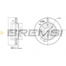 DBA214V BREMSI Тормозной диск