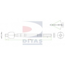 A2-5622 DITAS Осевой шарнир, рулевая тяга