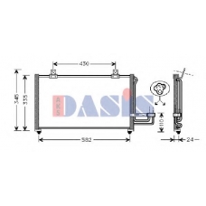 512050N AKS DASIS Конденсатор, кондиционер