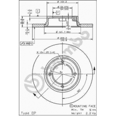 08.1661.10 BREMBO Тормозной диск