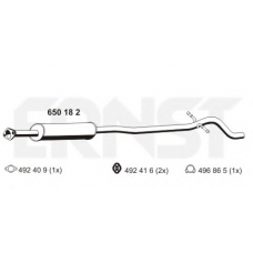 650182 ERNST Средний глушитель выхлопных газов