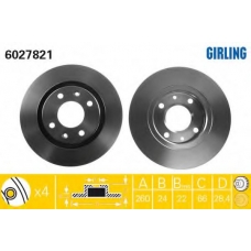 6027821 GIRLING Тормозной диск