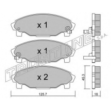 388.0 TRUSTING Комплект тормозных колодок, дисковый тормоз