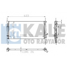 235500 KALE OTO RADYATOR Радиатор, охлаждение двигателя