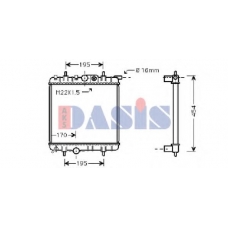 160097N AKS DASIS Радиатор, охлаждение двигателя