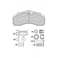 FCV4296PTS FERODO Комплект тормозных колодок, дисковый тормоз