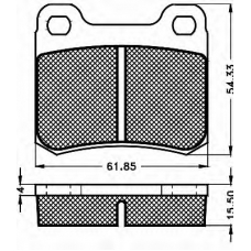 10462 BSF Комплект тормозных колодок, дисковый тормоз