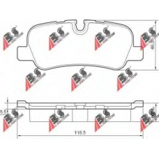 37500 OE ABS Комплект тормозных колодок, дисковый тормоз