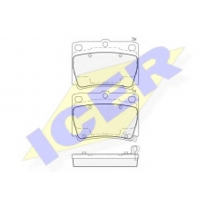 181719 ICER Комплект тормозных колодок, дисковый тормоз