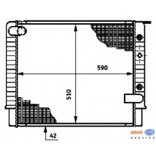 8MK 376 720-701 HELLA Радиатор, охлаждение двигателя