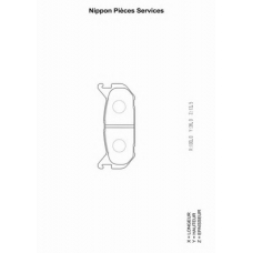 M361A09 NPS Комплект тормозных колодок, дисковый тормоз