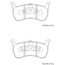 KD6711 ASIMCO Комплект тормозных колодок, дисковый тормоз
