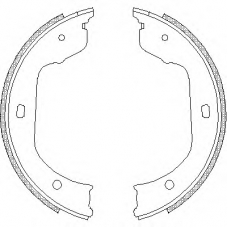 Z4740.00 WOKING Комплект тормозных колодок, стояночная тормозная с