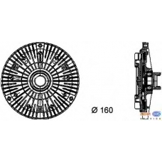 8MV 376 732-101 HELLA Сцепление, вентилятор радиатора