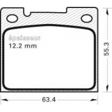 382 MGA Комплект тормозных колодок, дисковый тормоз