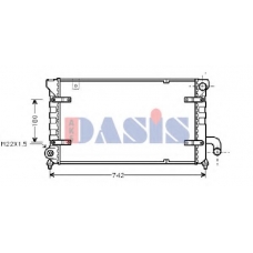 330220N AKS DASIS Радиатор, охлаждение двигателя