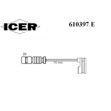 610397 E ICER Сигнализатор, износ тормозных колодок