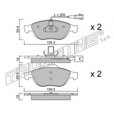 229.0 TRUSTING Комплект тормозных колодок, дисковый тормоз
