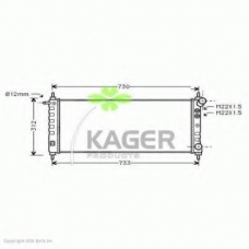 31-0802 KAGER Радиатор, охлаждение двигателя