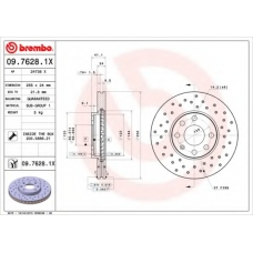 09.7628.1X BREMBO Тормозной диск