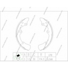 M350A29 NPS Комплект тормозных колодок