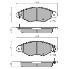 NP2611 NATIONAL Комплект тормозных колодок, дисковый тормоз