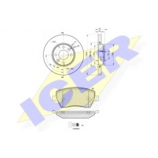 31534-7795 ICER Комплект тормозов, дисковый тормозной механизм